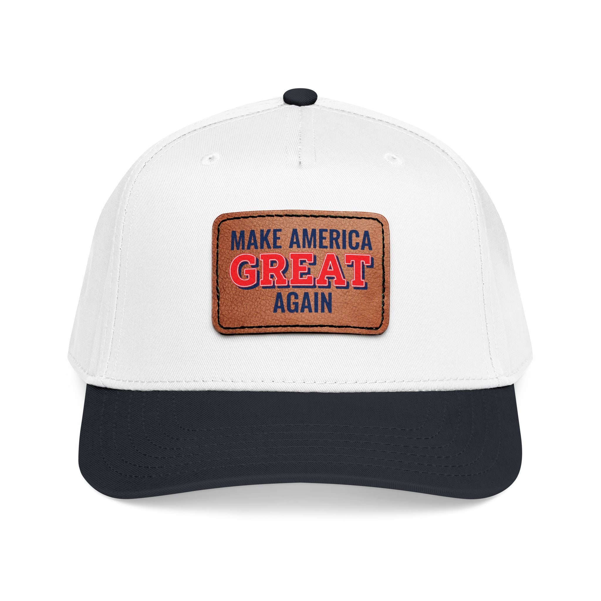 Make America Great Again Leather Patch Cap