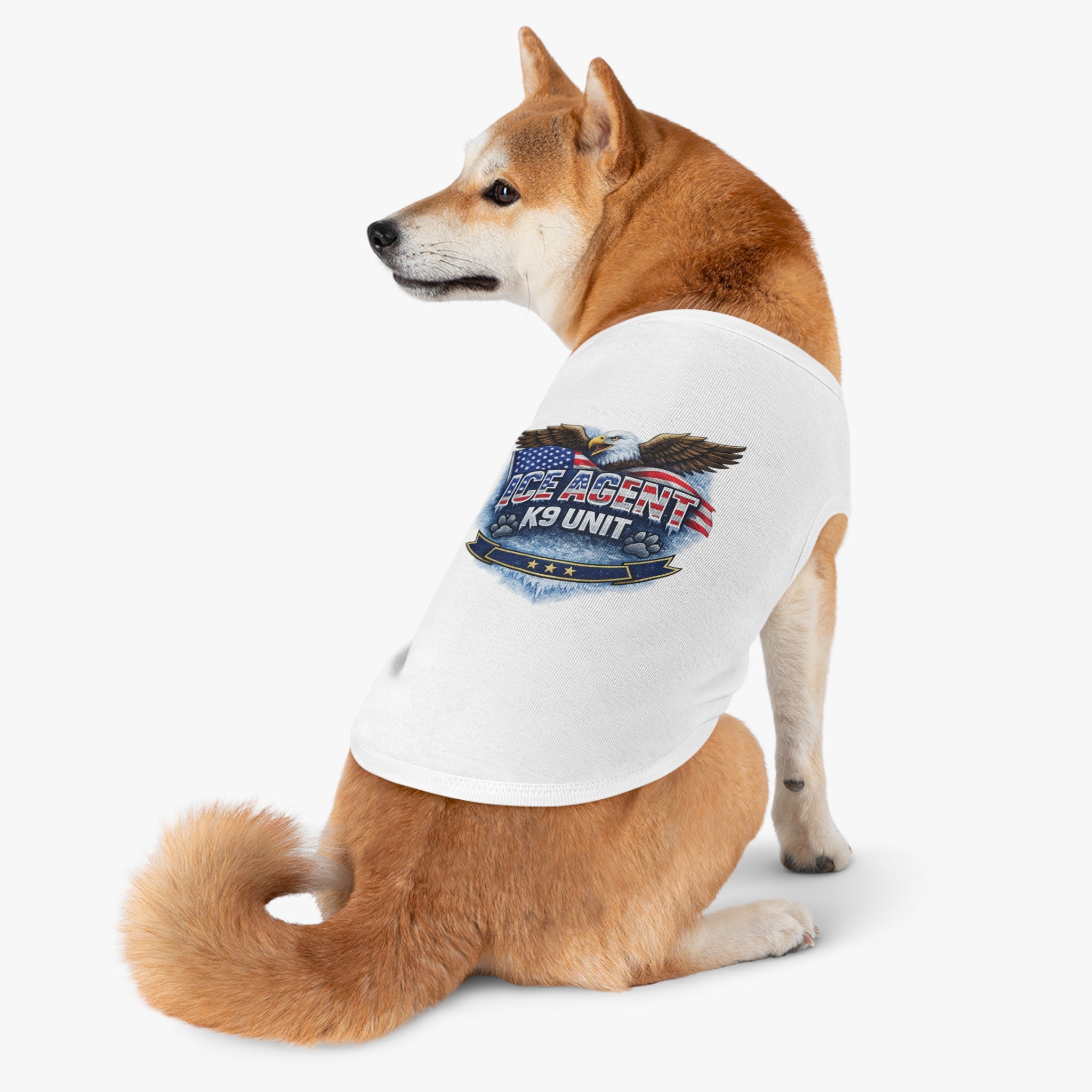 ICE AGENT K9 Unit Pet Tank Top — Patriotic Police K9 Dog Shirt