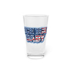 "Ice Ice Baby" Patriotic Pint Glass — American Flag Beer Glass 16 oz