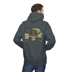Skull & Cross Rifles American Flag Hoodie — Military Style Tactical Pullover