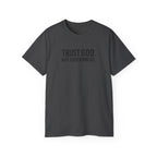 T-Shirt — "Trust God. Not Government." Patriotic American Flag Tee