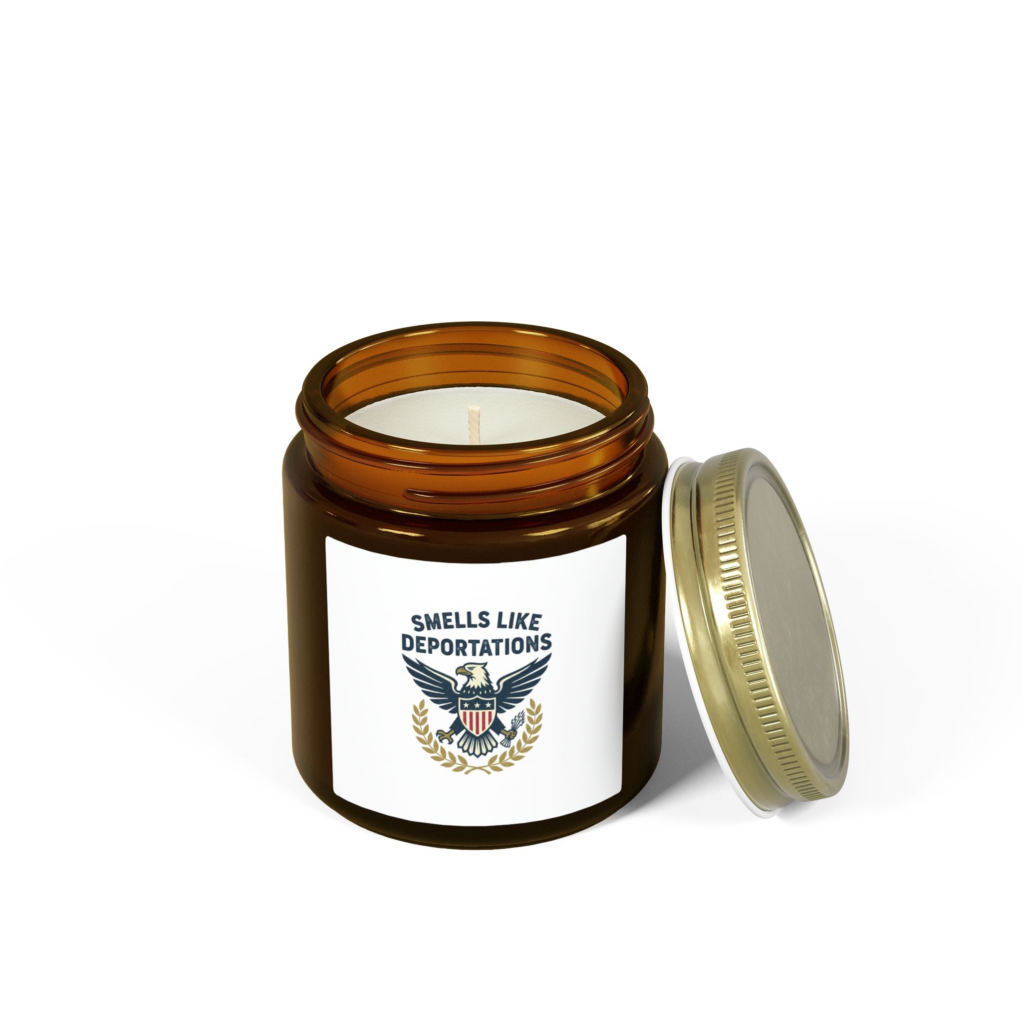 Scented Candle — Coconut Apricot Wax "Smells Like Deportations" (4oz, 9oz)