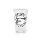 Pint Glass — God, Guns, Guinness Vintage-Style Beer Glass (16 oz)