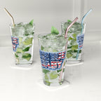 "Ice Ice Baby" Patriotic Pint Glass — American Flag Beer Glass 16 oz
