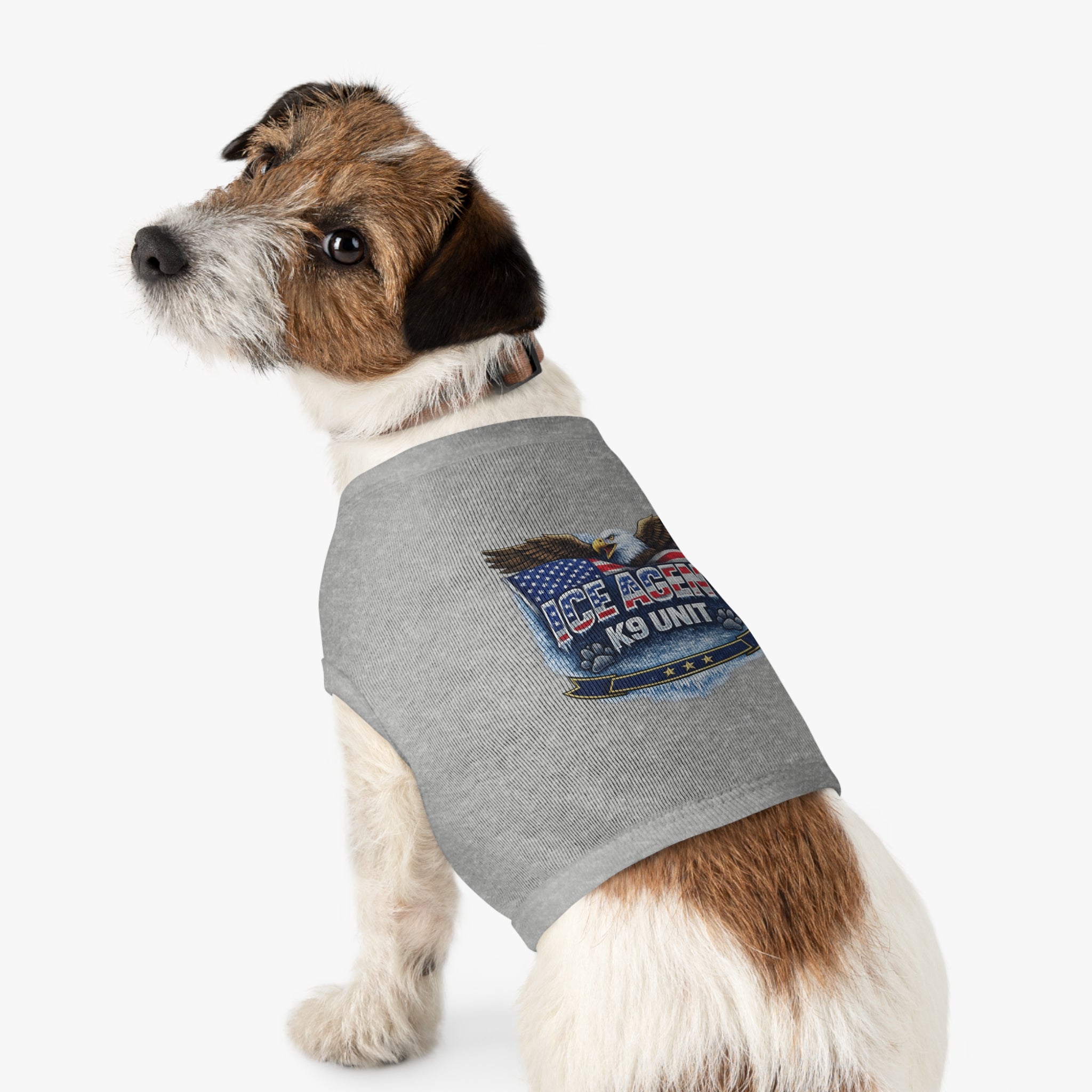 ICE AGENT K9 Unit Pet Tank Top — Patriotic Police K9 Dog Shirt