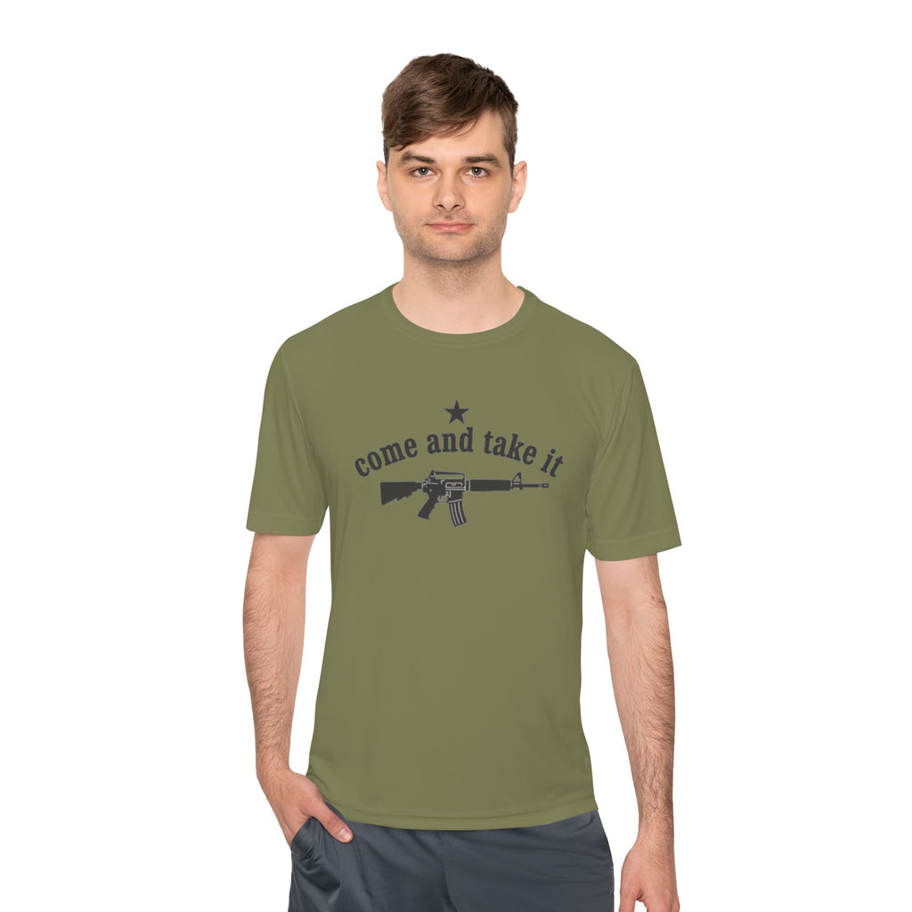 Come and Take It AR-15 Tee — Patriotic American Flag Moisture-Wicking Shirt