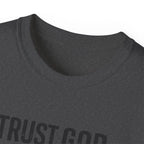 T-Shirt — "Trust God. Not Government." Patriotic American Flag Tee