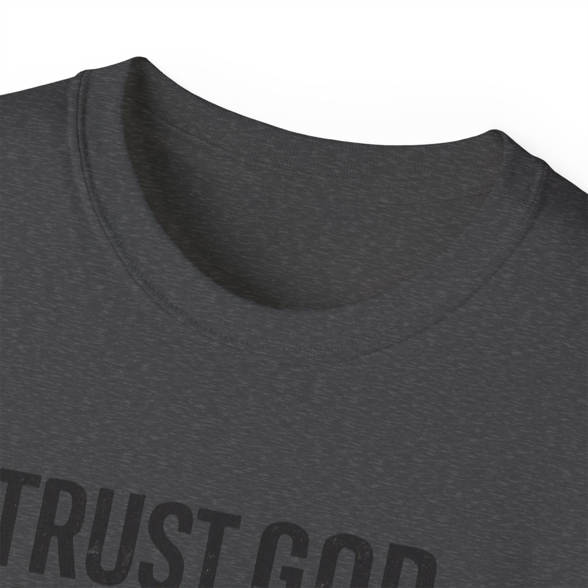 T-Shirt — "Trust God. Not Government." Patriotic American Flag Tee