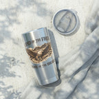 Patriotic Eagle 20oz Tumbler — "Land of the Free, Home of the Brave"