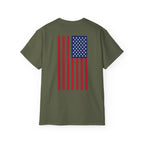 T-Shirt — "Trust God. Not Government." Patriotic American Flag Tee