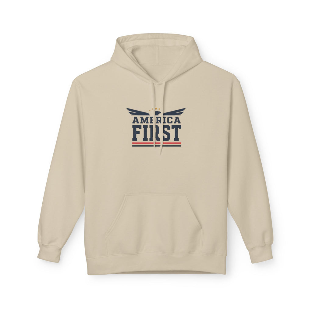 America First Hoodie — Patriotic Flag Eagle Graphic Pullover
