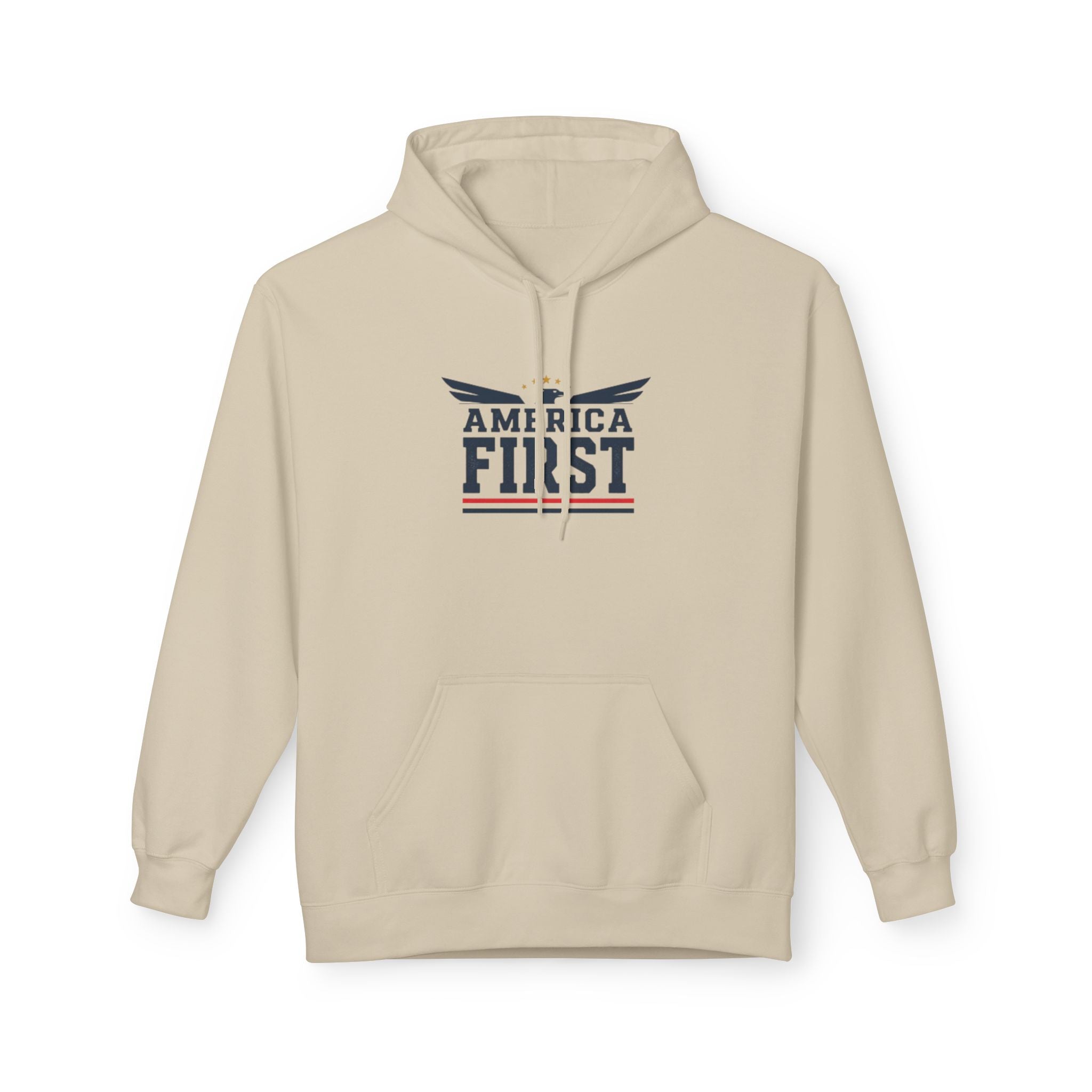 America First Hoodie — Patriotic Flag Eagle Graphic Pullover