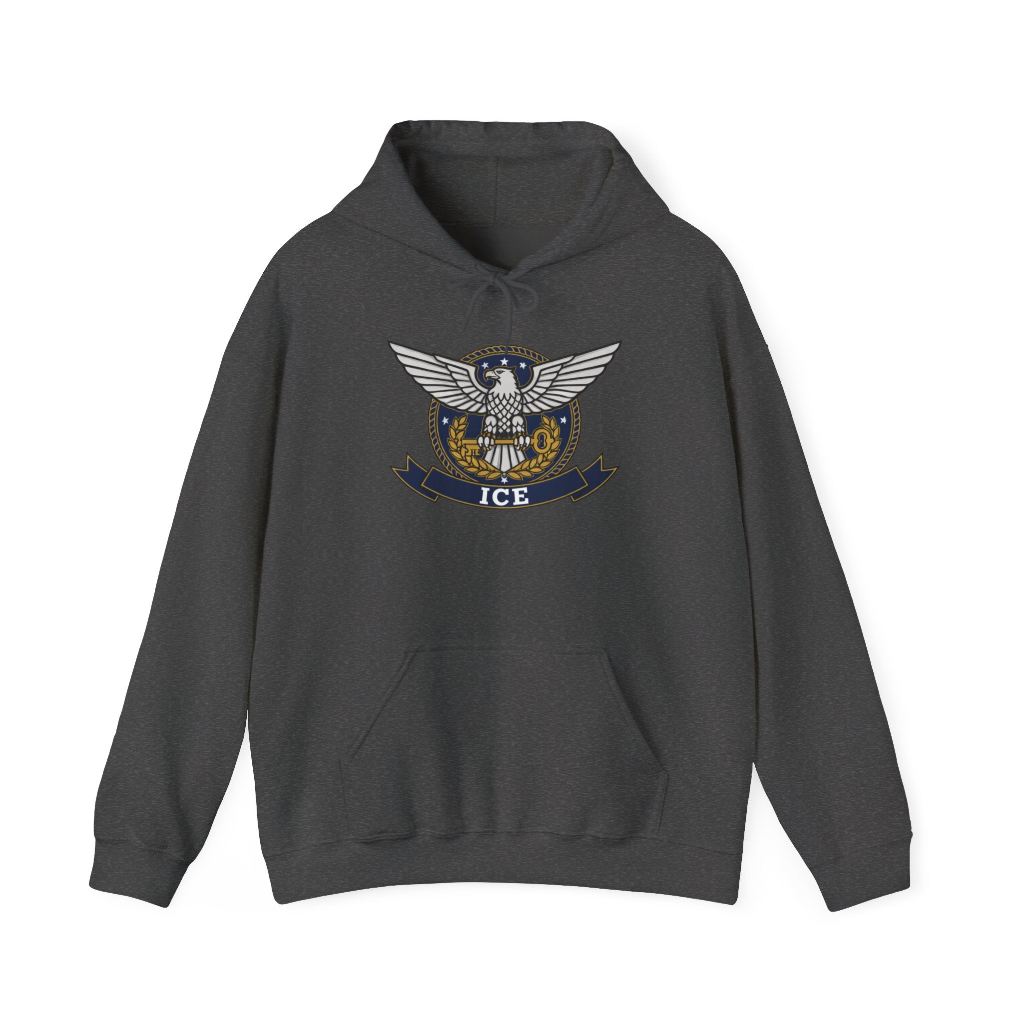 ICE Eagle Emblem Hoodie – Vintage Law Enforcement Crest Sweatshirt