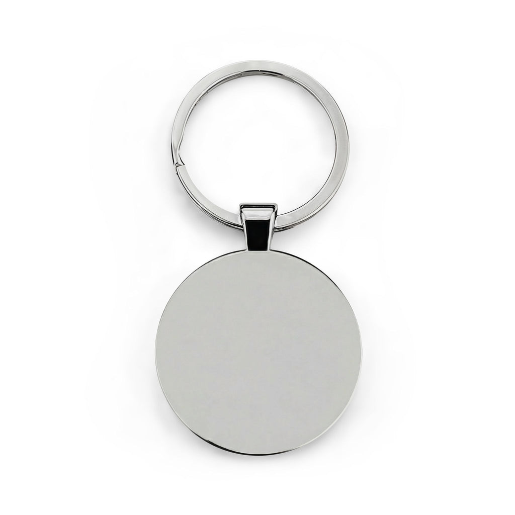 ICE Emblem Round Stainless Steel Keychain — Law Enforcement Badge Keyring