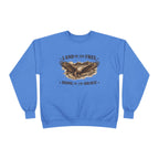 Patriotic Eagle Crewneck Sweatshirt — "Land of the Free, Home of the Brave"