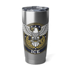 "ICE" Eagle Emblem Patriotic Tumbler — 20oz Insulated Travel Cup