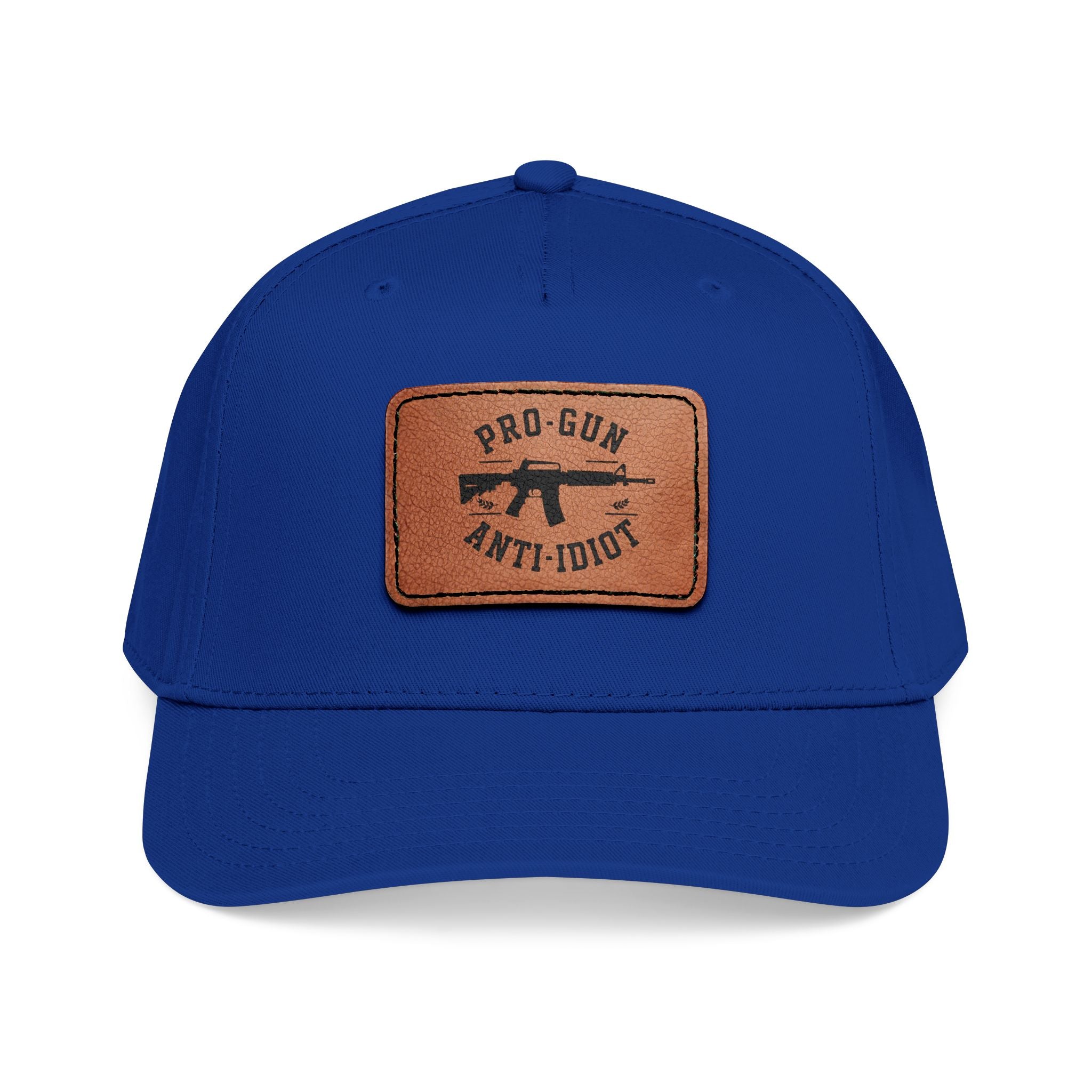 Pro-Gun Anti-Idiot Leather Patch Cap