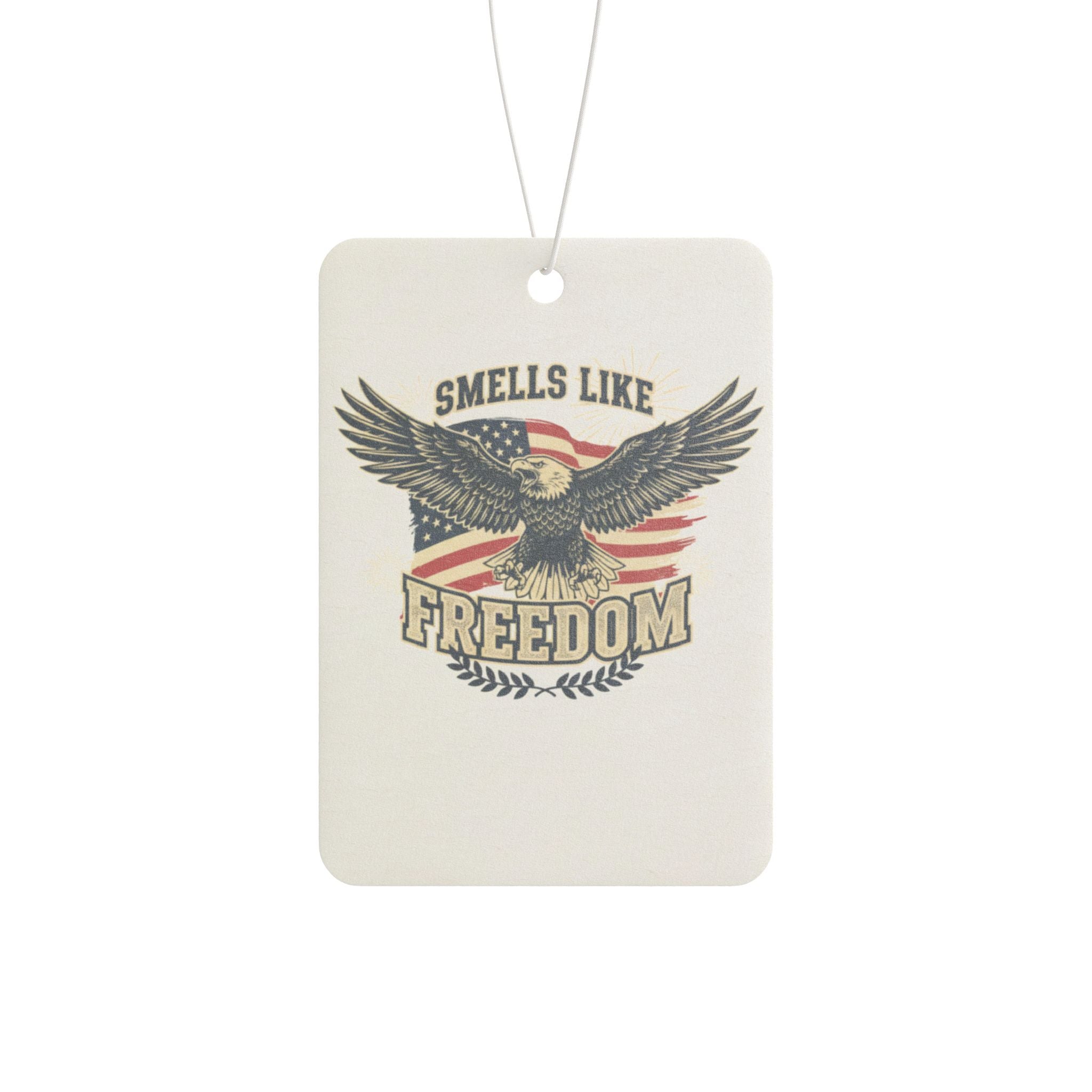 Smells Like Freedom Car Air Freshener — Patriotic Eagle Design