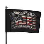 Support ICE Flag – "Deport Illegals" Patriotic American Banner