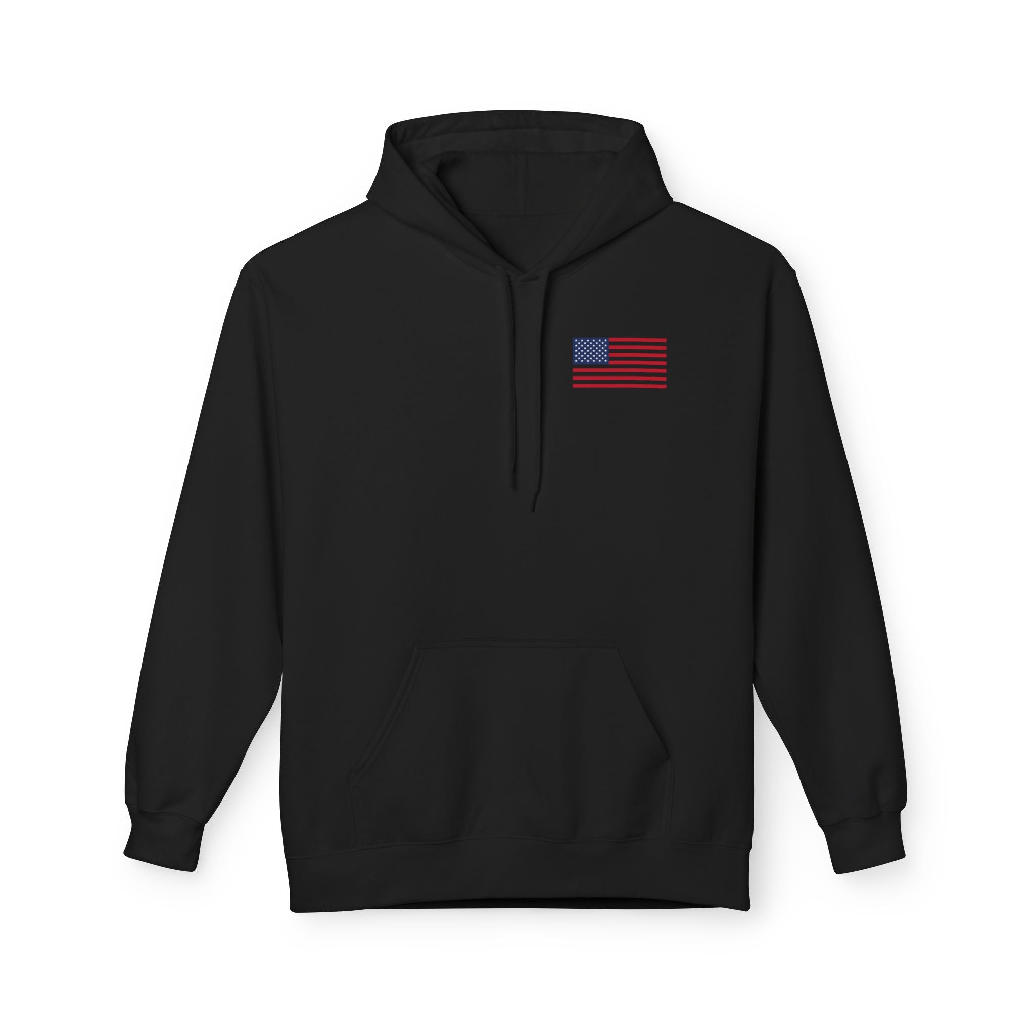 Skull & Cross Rifles American Flag Hoodie — Military Style Tactical Pullover