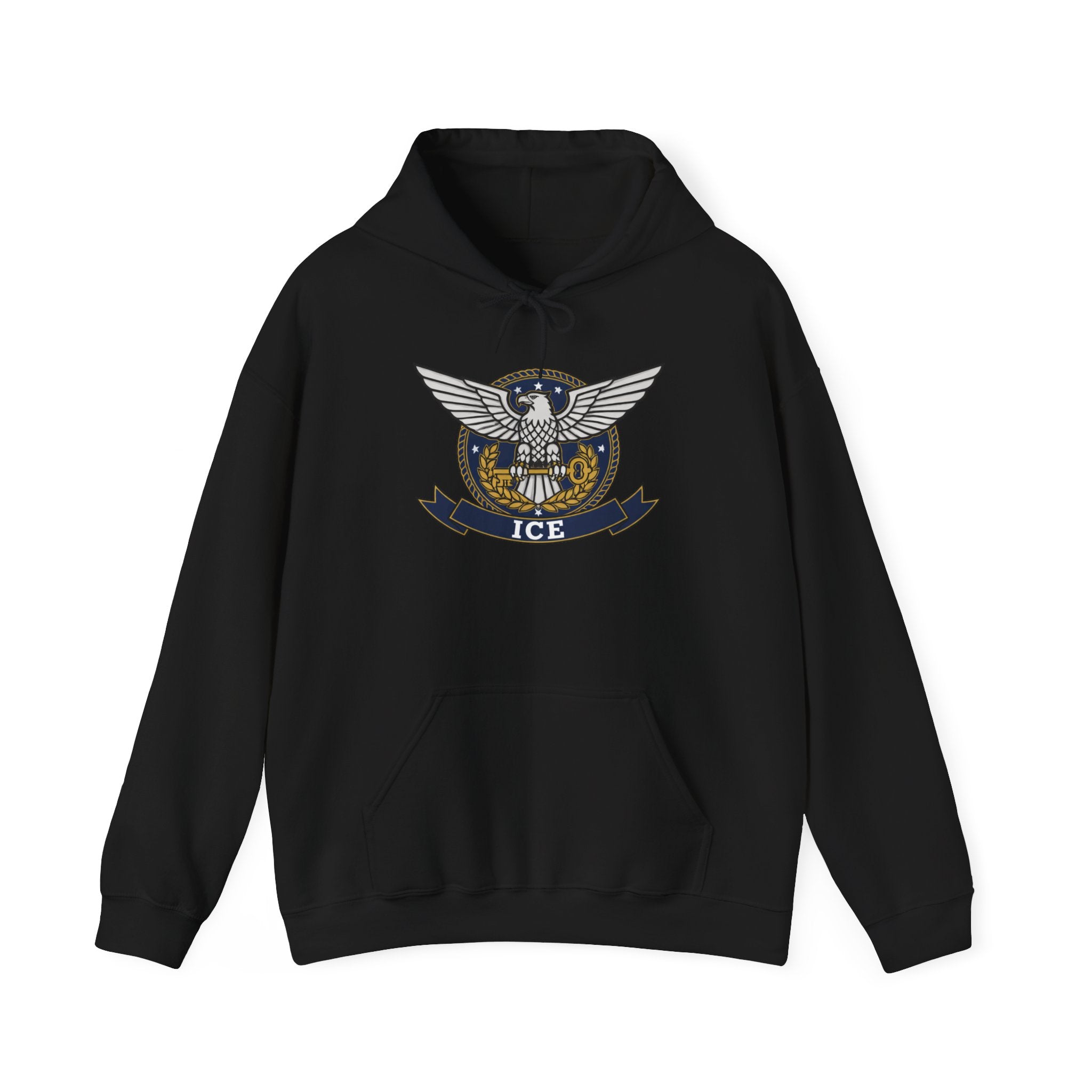 ICE Eagle Emblem Hoodie – Vintage Law Enforcement Crest Sweatshirt