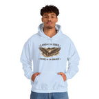 Patriotic Eagle Hoodie - "Land of the Free, Home of the Brave" Vintage American Sweatshirt