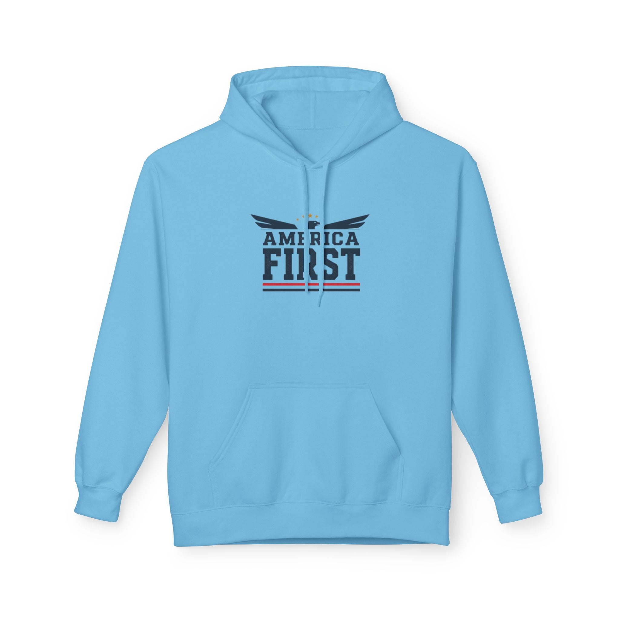 America First Hoodie — Patriotic Flag Eagle Graphic Pullover