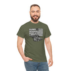 T-Shirt — "Guns, Whiskey, Beer & Liberty" Vintage Americana Design