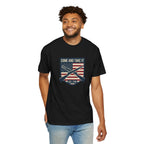 Come and Take It T-Shirt — American Flag Rifle Badge Tee
