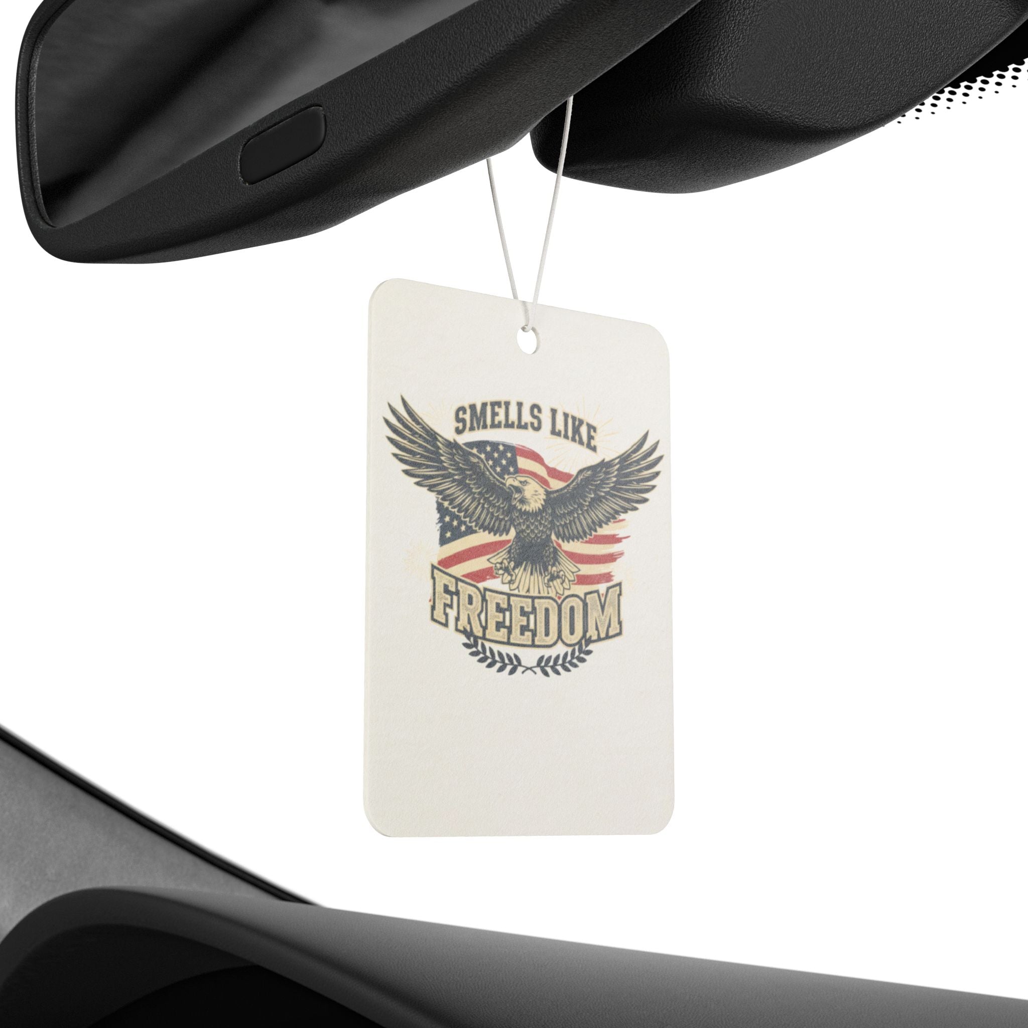 Smells Like Freedom Car Air Freshener — Patriotic Eagle Design
