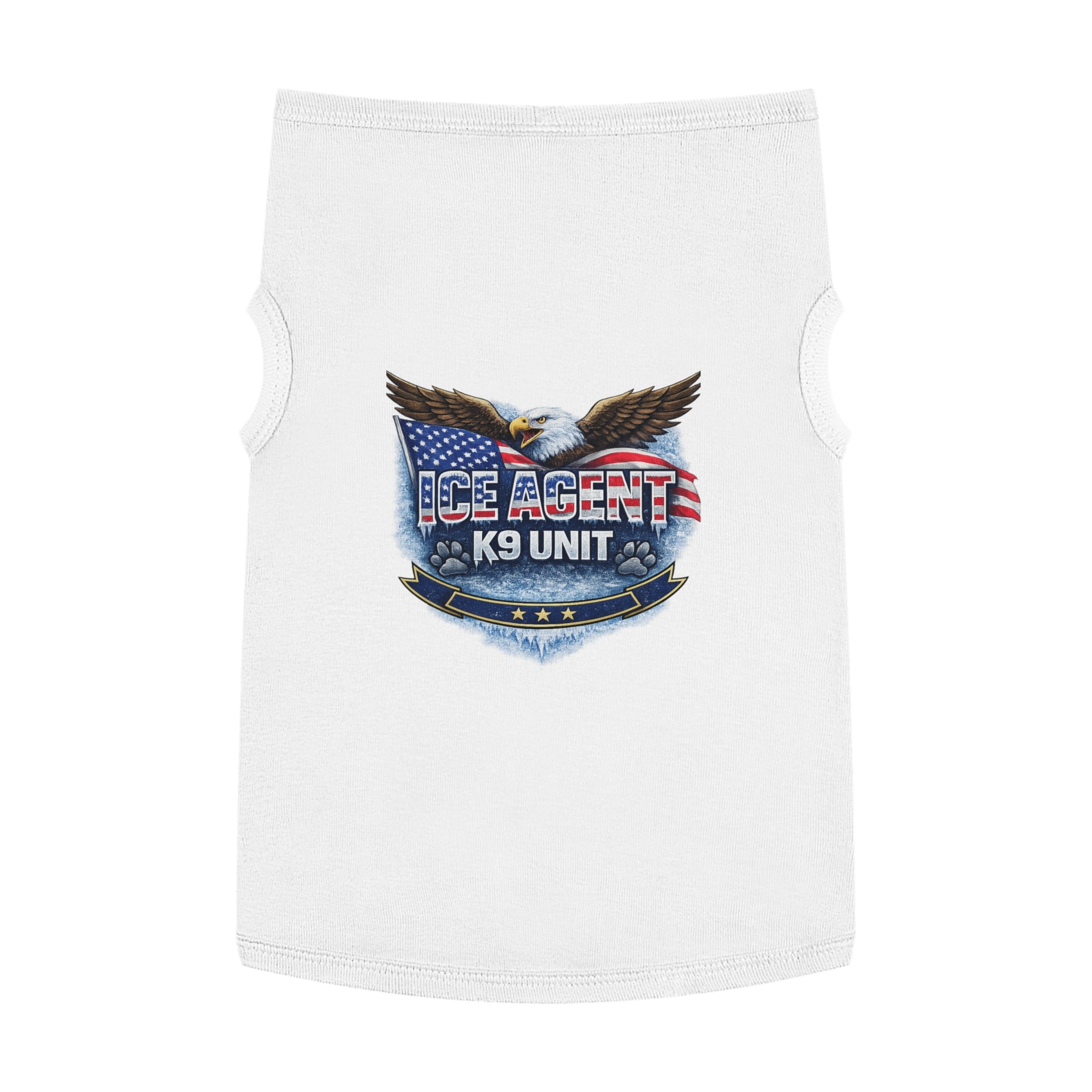 ICE AGENT K9 Unit Pet Tank Top — Patriotic Police K9 Dog Shirt