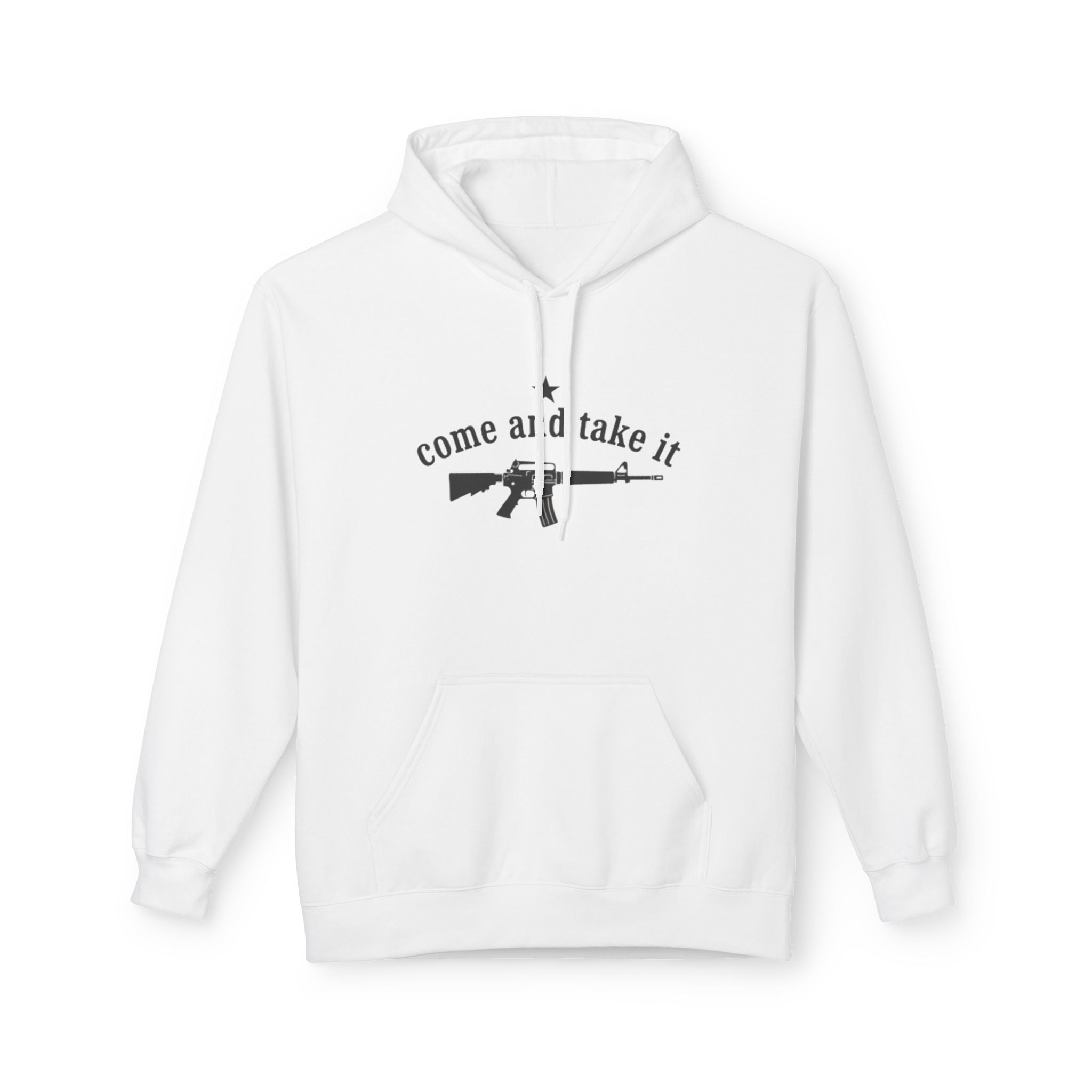 Patriotic "Come and Take It" Hoodie with American Flag - Pro-Second Amendment Pullover