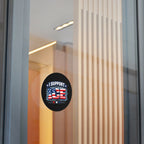 I Support ICE Round Vinyl Sticker — Patriotic American Flag Design