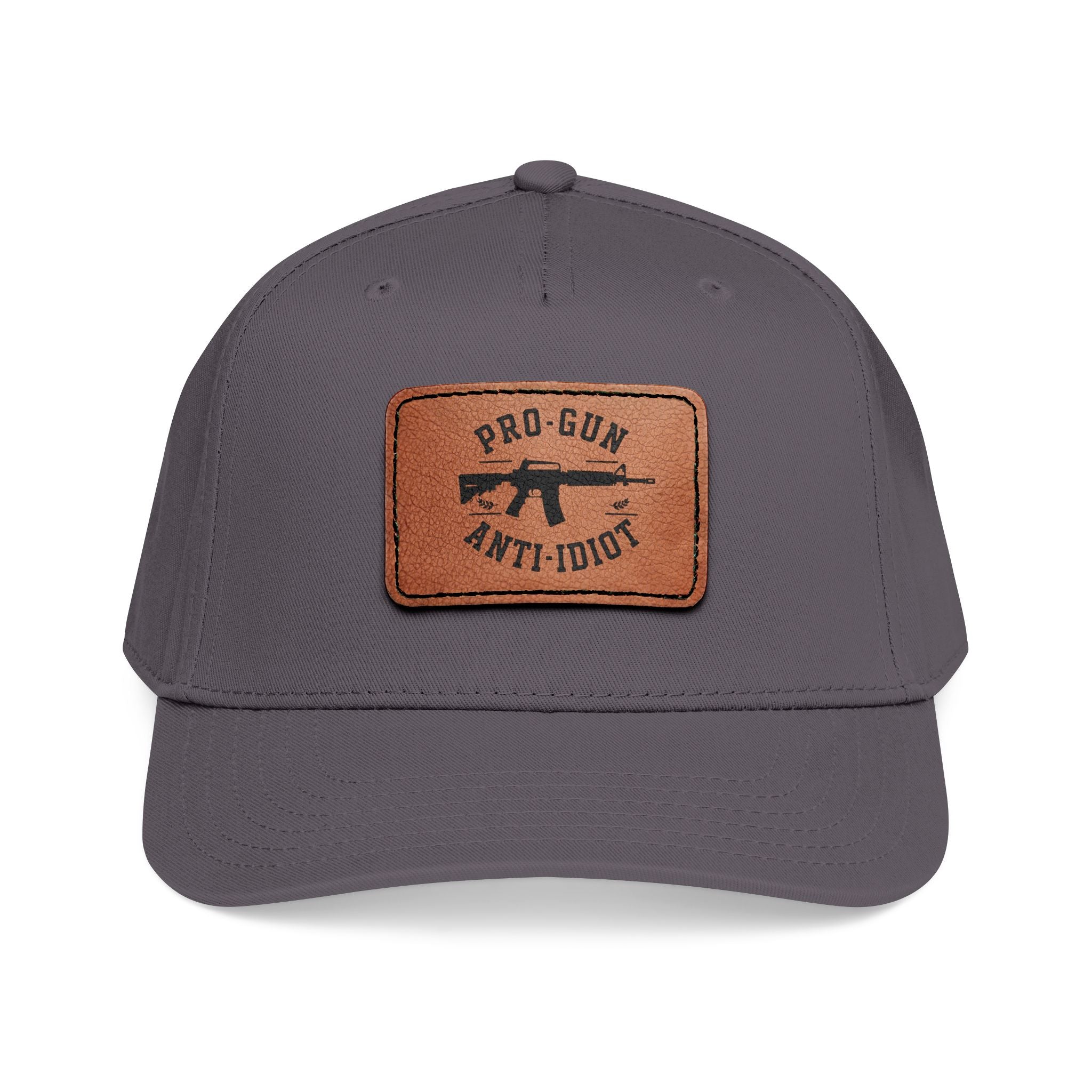 Pro-Gun Anti-Idiot Leather Patch Cap