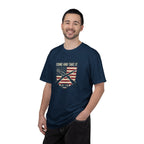 Come and Take It T-Shirt — American Flag Rifle Badge Tee