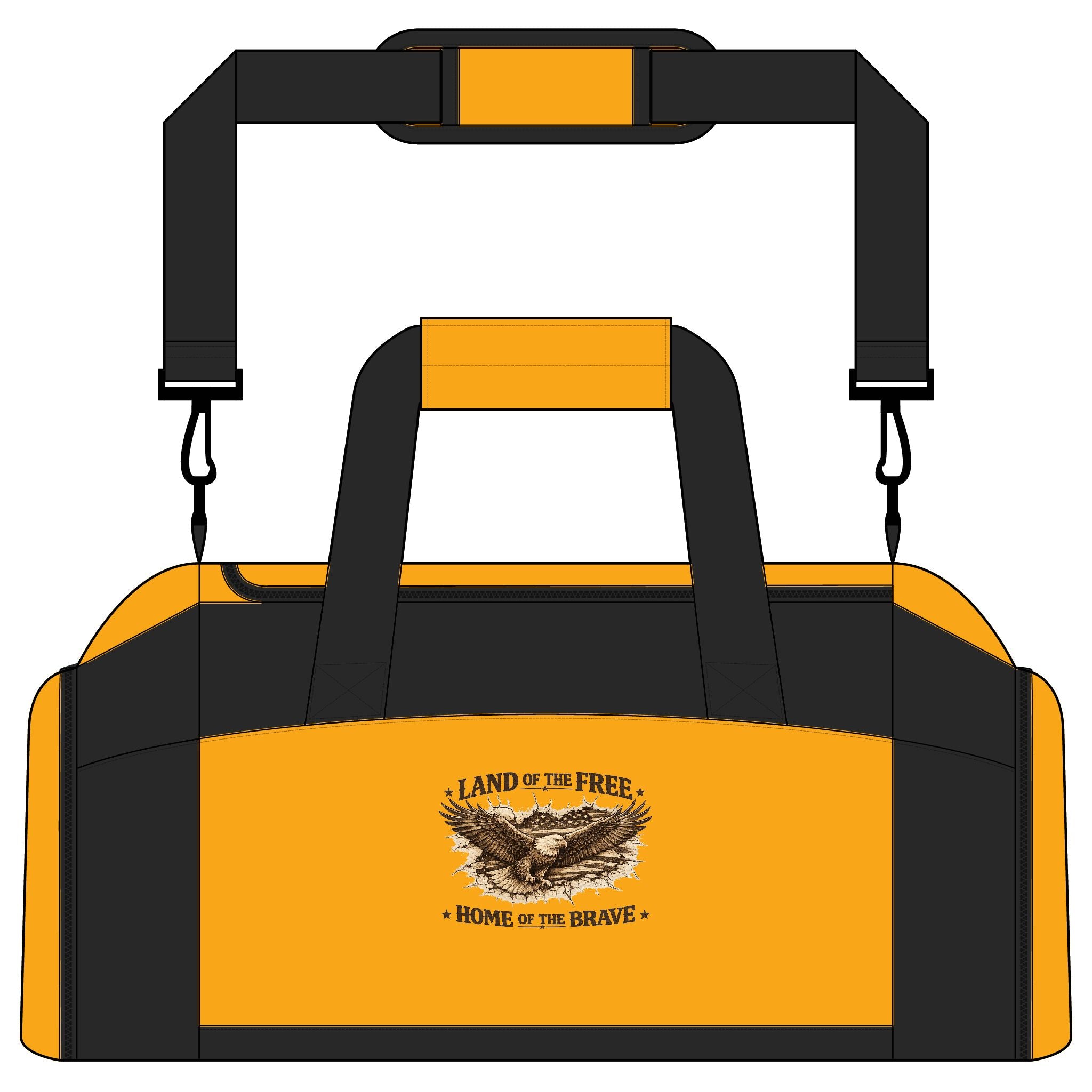 Patriotic Gym Bag — "Land of the Free, Home of the Brave" Duffle