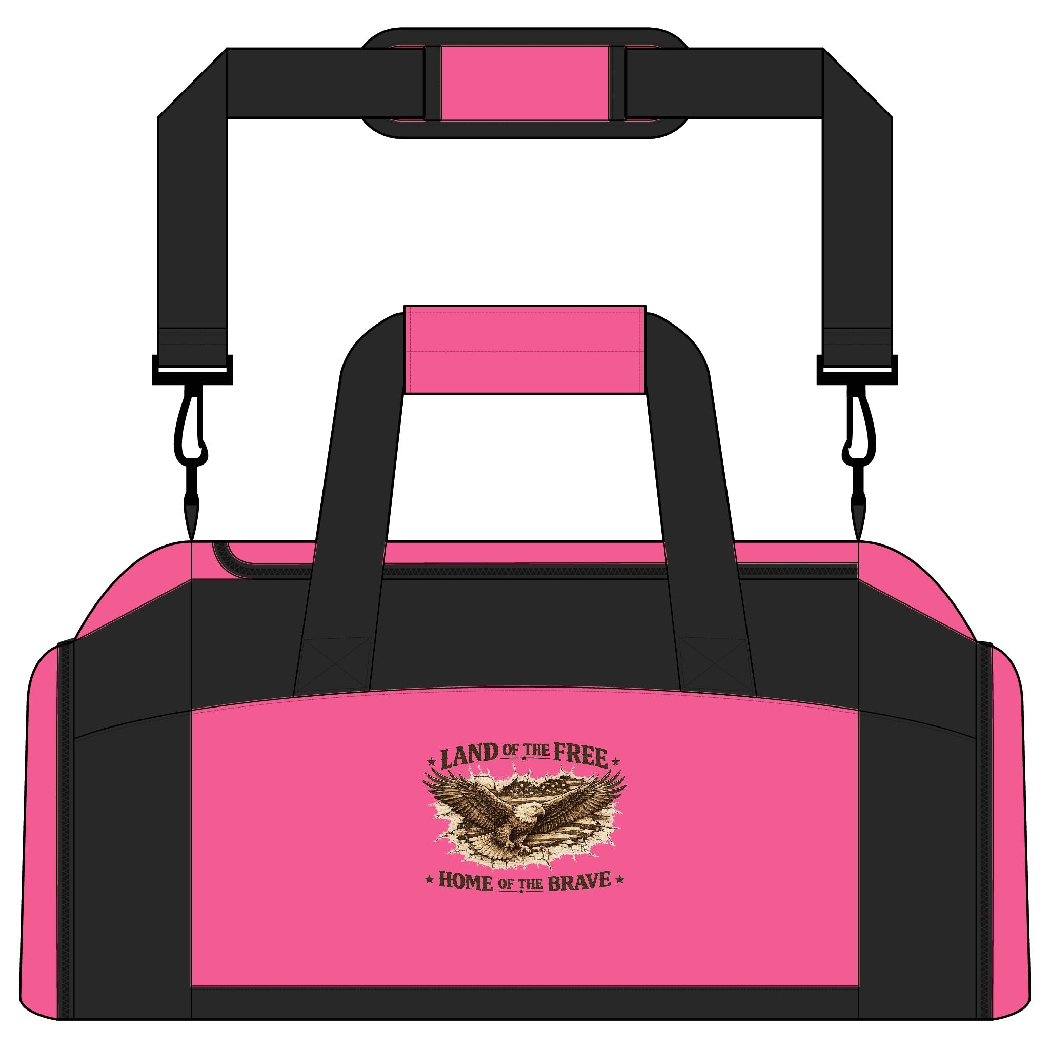 Patriotic Gym Bag — "Land of the Free, Home of the Brave" Duffle