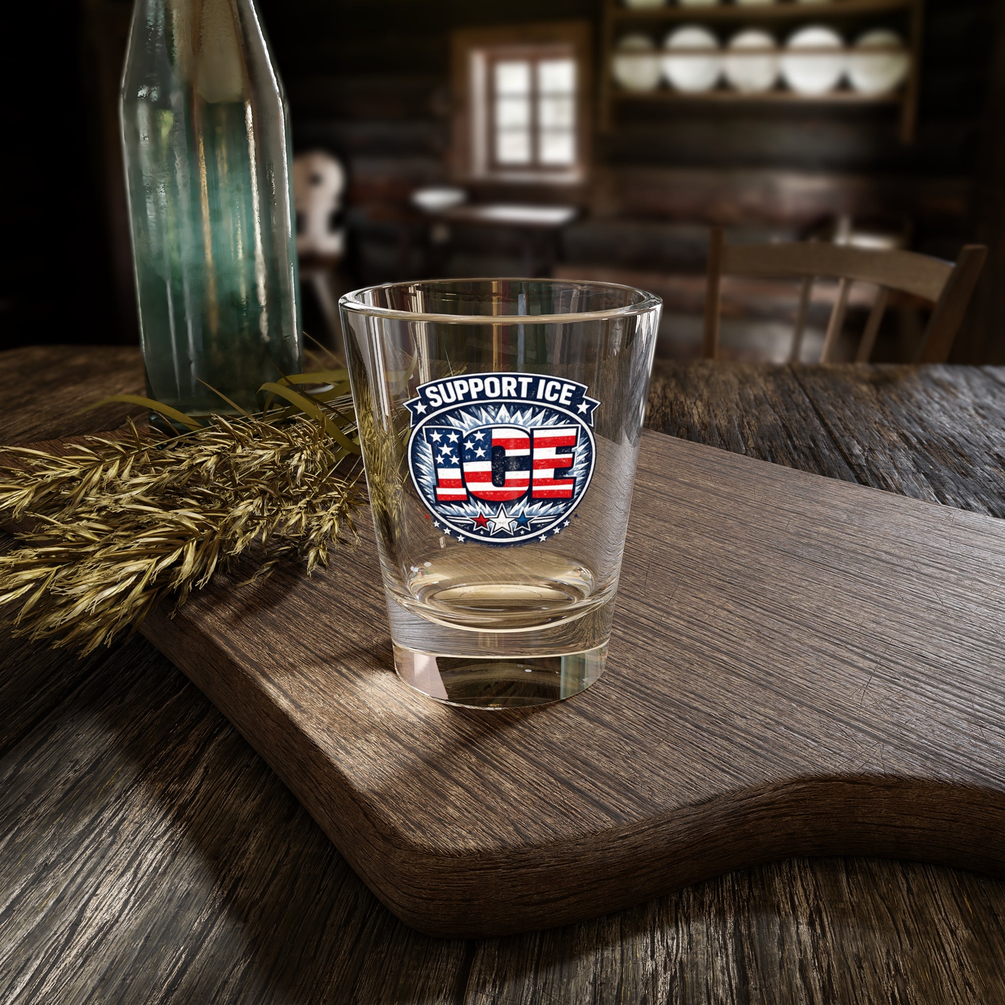 Support ICE Shot Glass — Patriotic 1.5oz Shooter Glass
