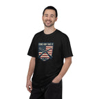 Come and Take It T-Shirt — American Flag Rifle Badge Tee