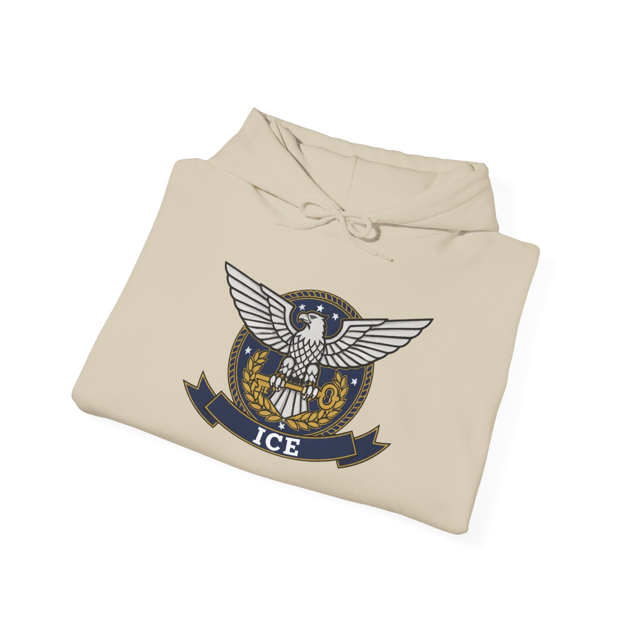 ICE Eagle Emblem Hoodie – Vintage Law Enforcement Crest Sweatshirt