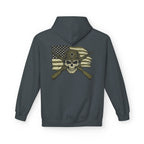 Skull & Cross Rifles American Flag Hoodie — Military Style Tactical Pullover