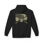 Skull & Cross Rifles American Flag Hoodie — Military Style Tactical Pullover