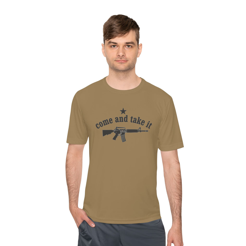 Come and Take It AR-15 Tee — Patriotic American Flag Moisture-Wicking Shirt