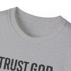 T-Shirt — "Trust God. Not Government." Patriotic American Flag Tee