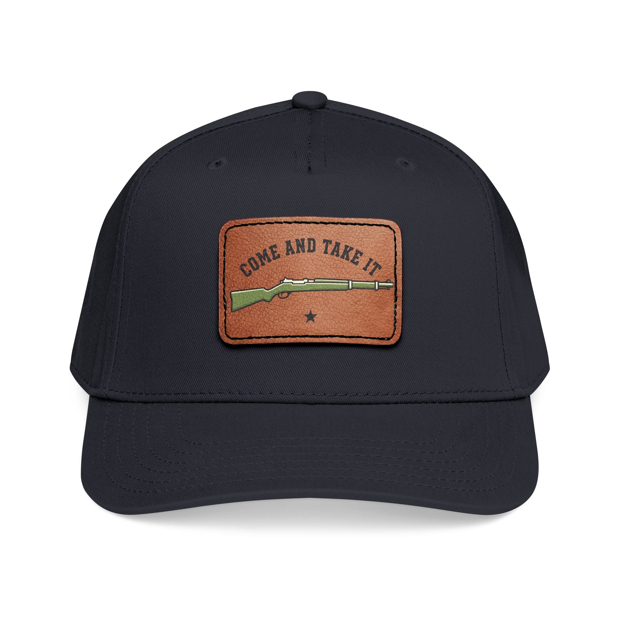 Come And Take It Leather Patch Cap