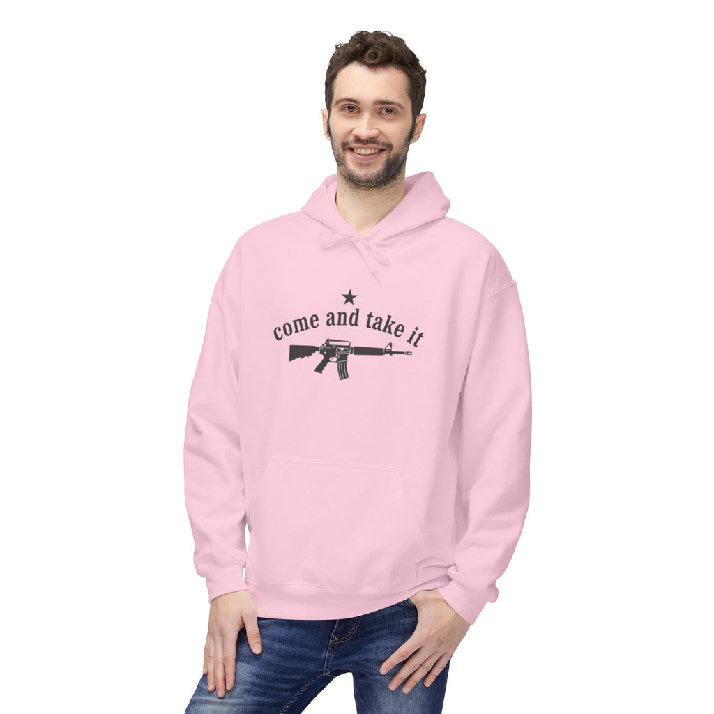 Patriotic "Come and Take It" Hoodie with American Flag - Pro-Second Amendment Pullover