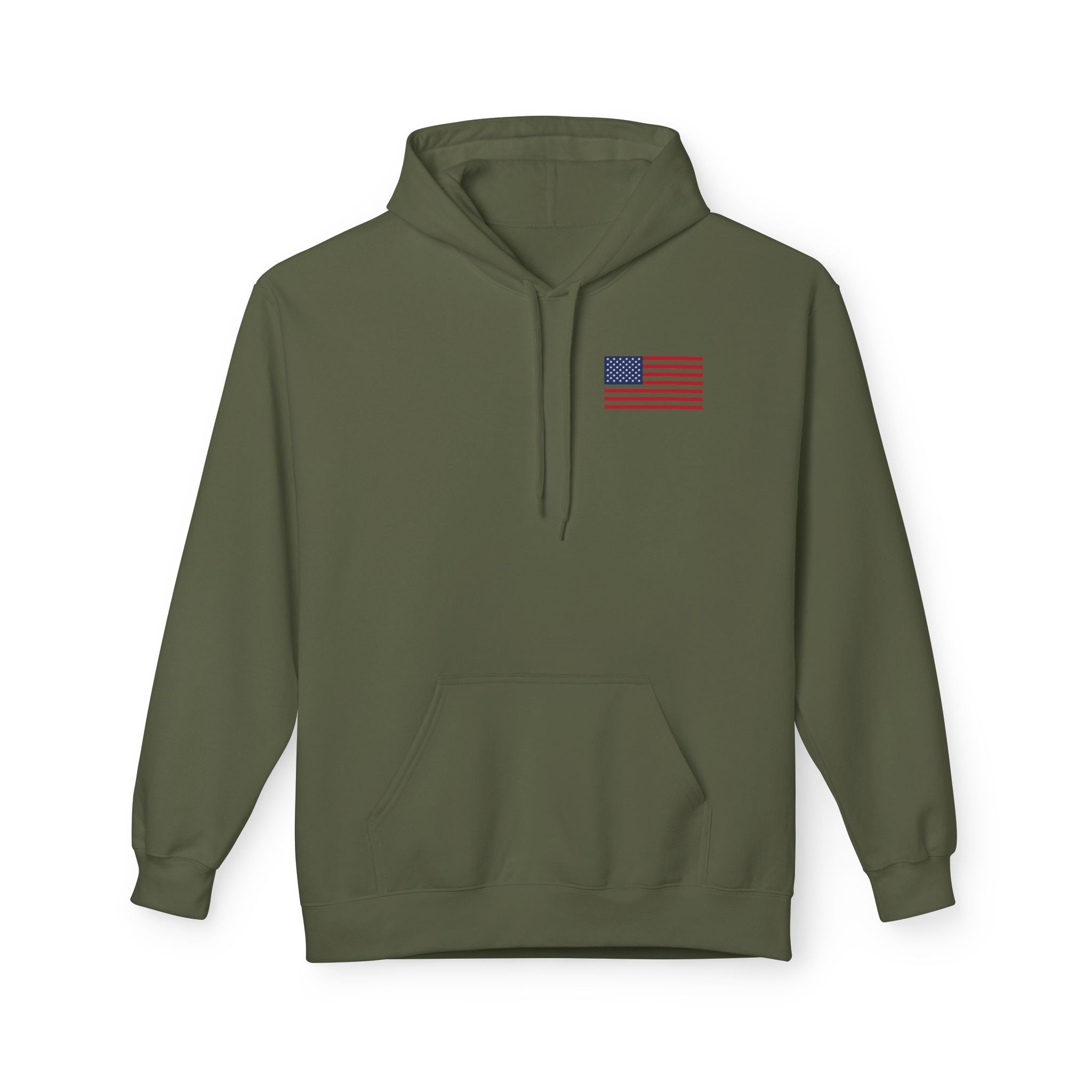 Skull & Cross Rifles American Flag Hoodie — Military Style Tactical Pullover