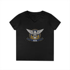 ICE Eagle Emblem Ladies' V-Neck T-Shirt