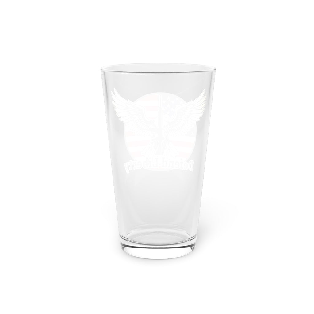 Defend Liberty 16oz Pint Glass – American Flag Eagle Beer Glass
