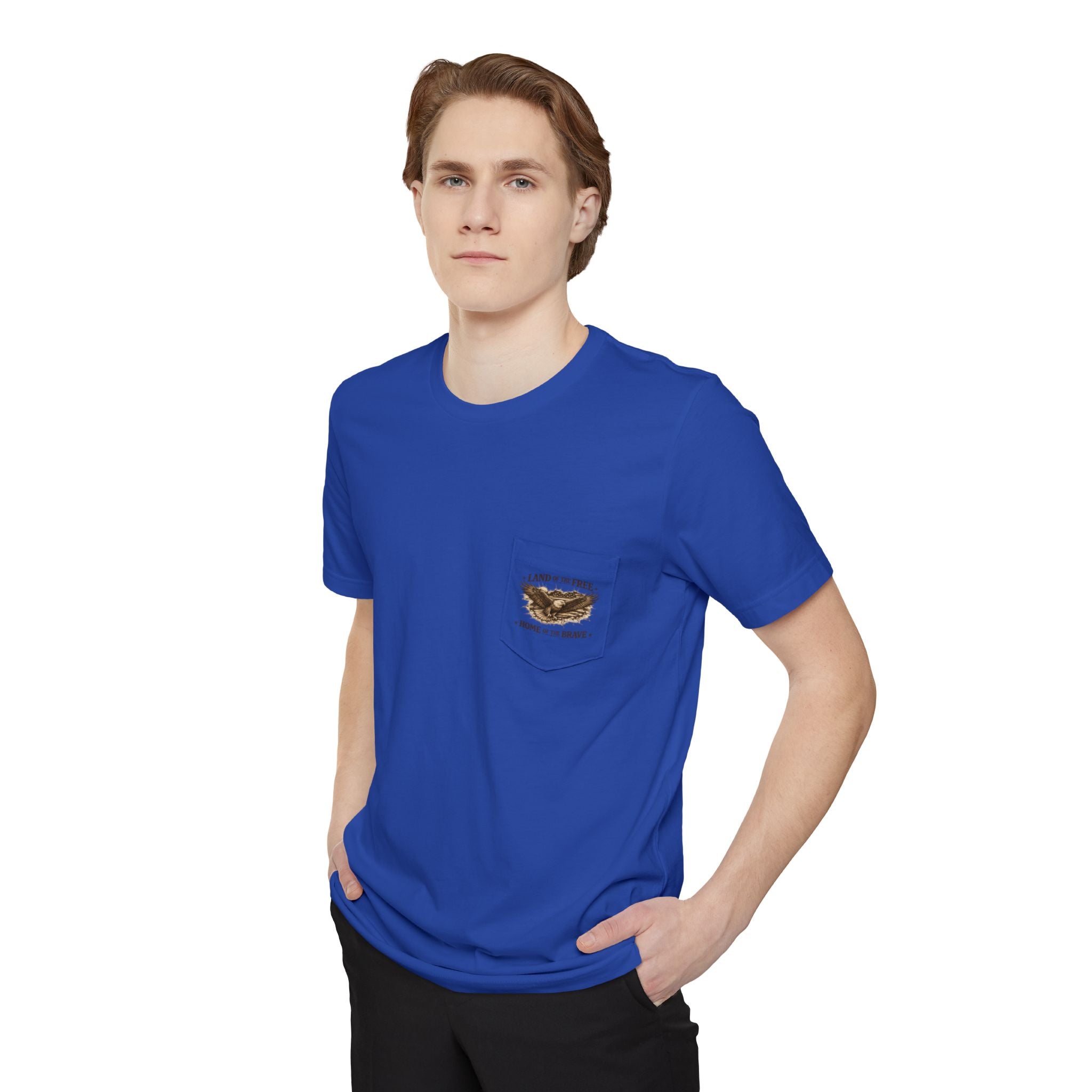 Pocket T-Shirt — 'Carpe Diem' Vintage Eagle Pocket Tee